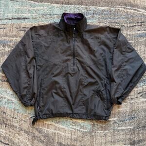 Men's Vintage 90's New Balance Faded Black Purple Running Windbreaker Jacket S